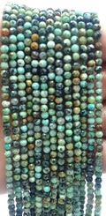 Perles facettées Turquoise Africaine