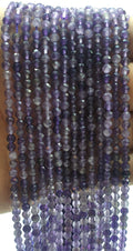 Perles facettées Améthyste 3mm ( lot de 10 )