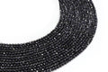 Perles facettées Spinelle Noir 3mm ( lot de 10 )