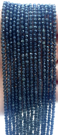Perles facettées Obsidienne Noire 3mm ( lot de 10 )