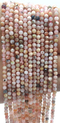Perles facettées Opale Rose 3mm ( lot de 10 )