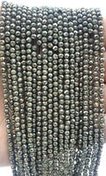 Perles facettées Pyrite 3mm ( lot de 10 )