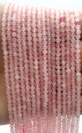 Perles facettées Quartz Rose 3mm ( lot de 10 )