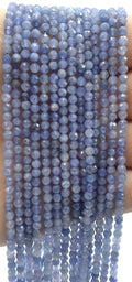 Perles facettées Tanzanite 3mm ( lot de 10 )