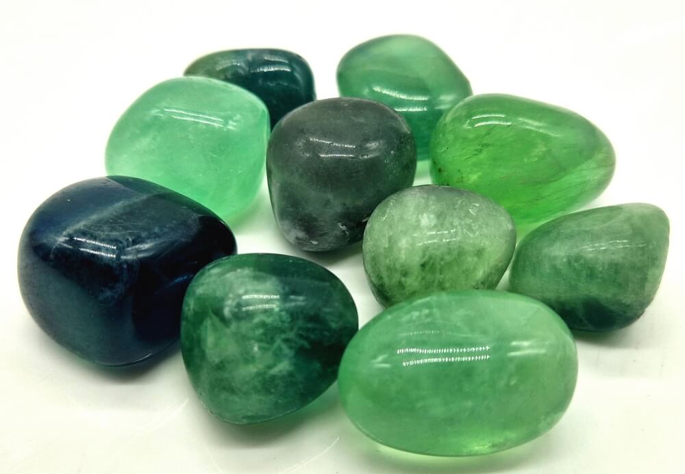 Fluorite Verte 'AB' roulée