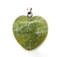 Pendentif Coeur Jade Verte 2.5cm