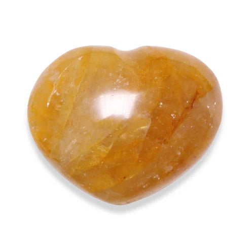 Petit Coeur en Quartz hématoïde jaune