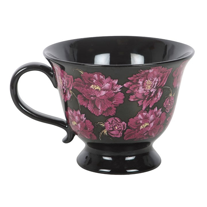 Tasse à thé à motif floral « Dark Romance »