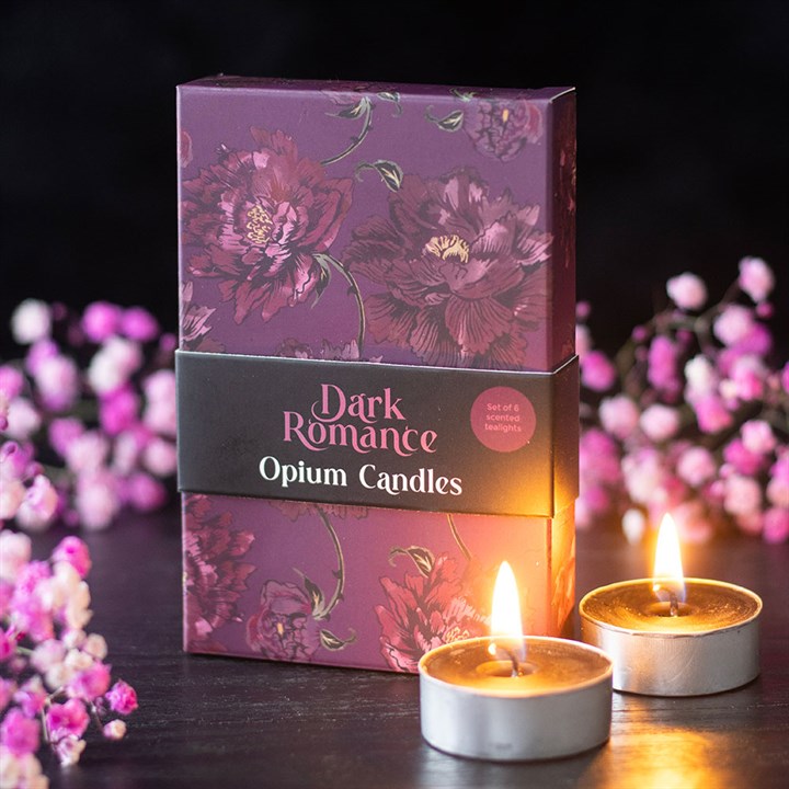 Lot de 6 bougies chauffe-plat « Dark Romance Opium »