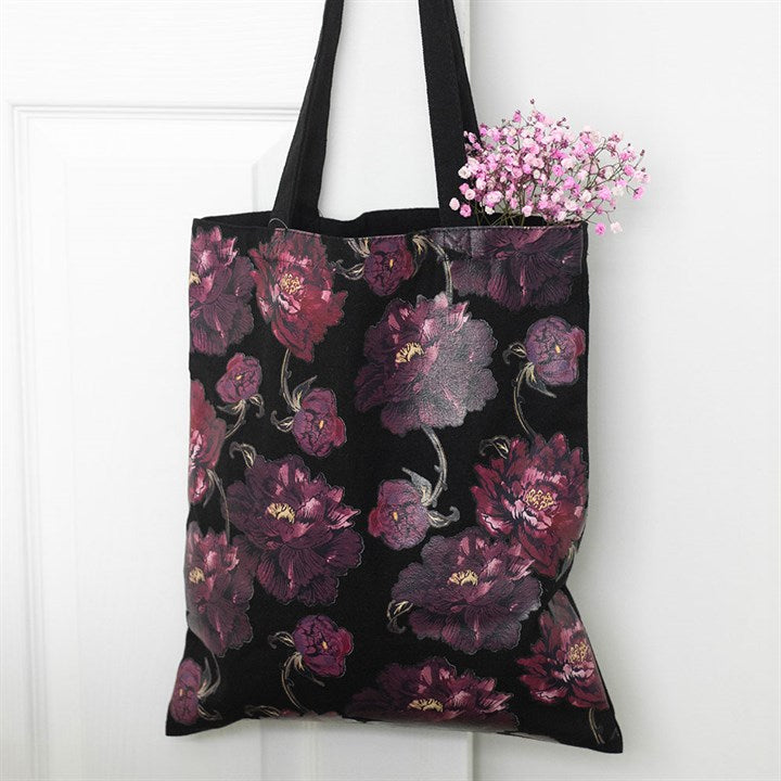 Sac fourre-tout à imprimé floral « Dark Romance »
