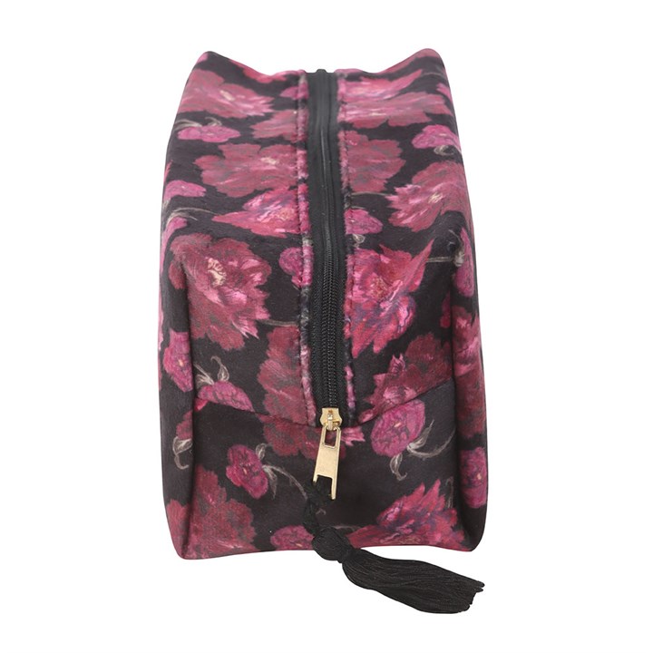 Trousse de maquillage à imprimé floral « Dark Romance »