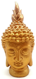 Statue Résine Tête de Bouddha Or