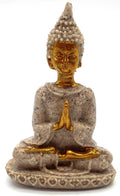 Statue Résine Bouddha Thaï Gris