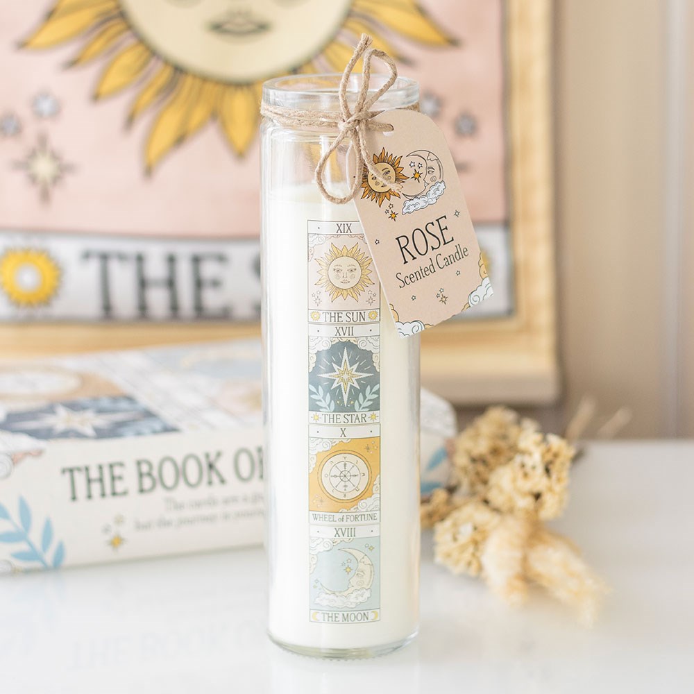 Bougie Tube de Tarot Rose Vintage