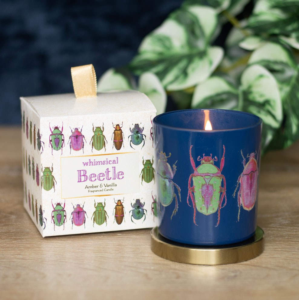 Bougie Ambre et Vanille de Scarabée Bleu