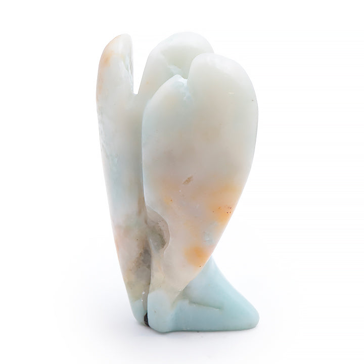 ANGE 50MM AMAZONITE MULTICOLORE AVEC CAVITÉE BRÉSIL A