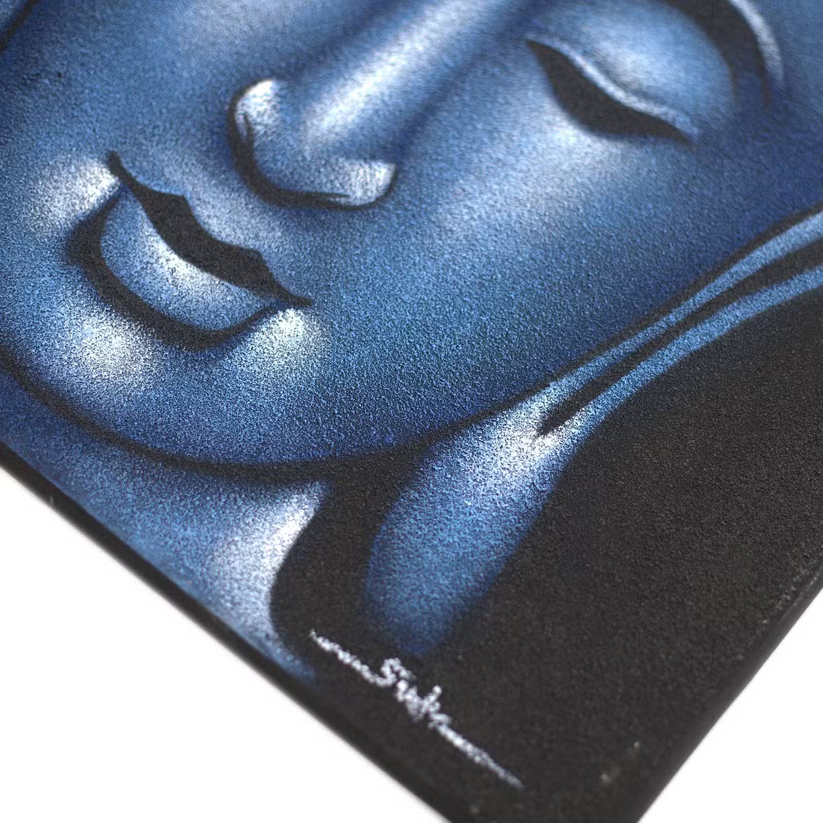 Tableau Bouddha - Finitions Sable Bleu
