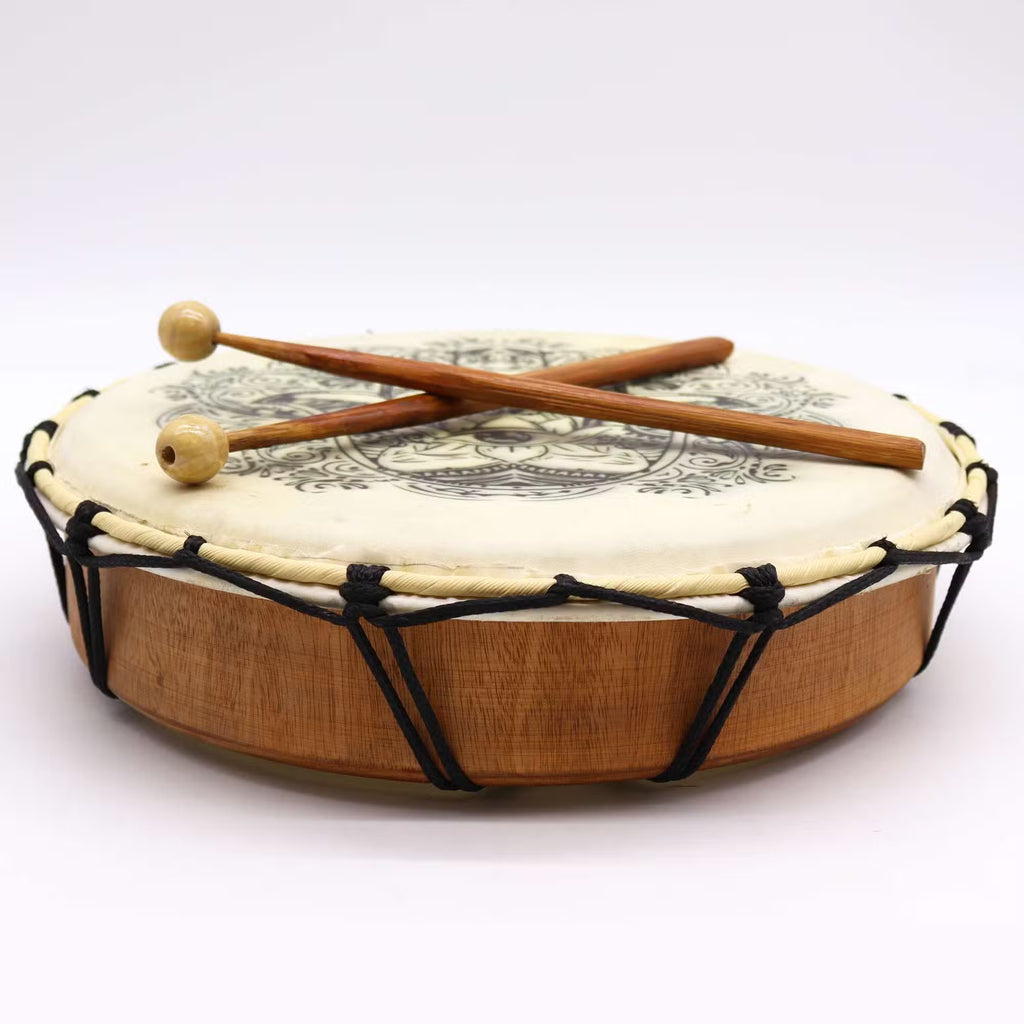 Tambour Chamanique Main de Fatma avec Baguettes - 30cm
