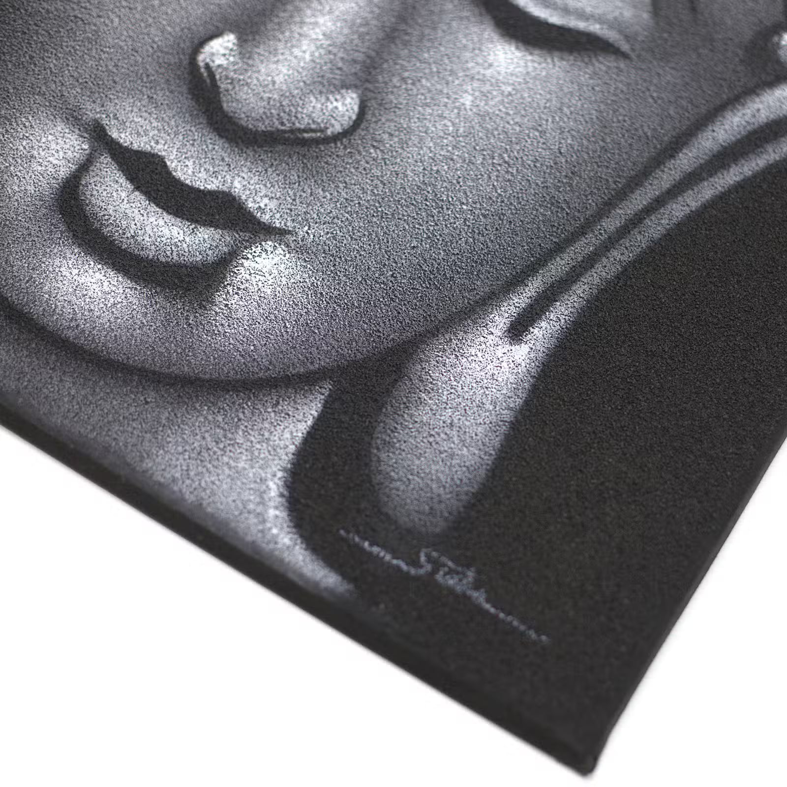 Tableau Bouddha - Finitions Sable Argenté