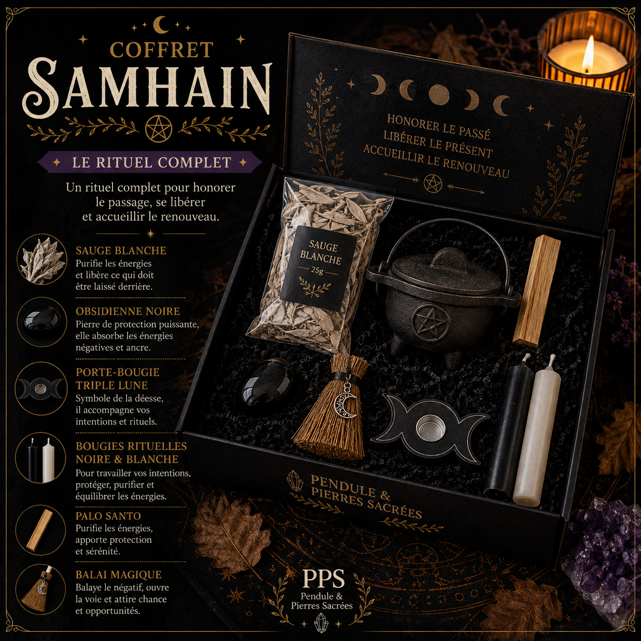 Coffrets Samhain – Honorer le passé, libérer le présent, accueillir le renouveau