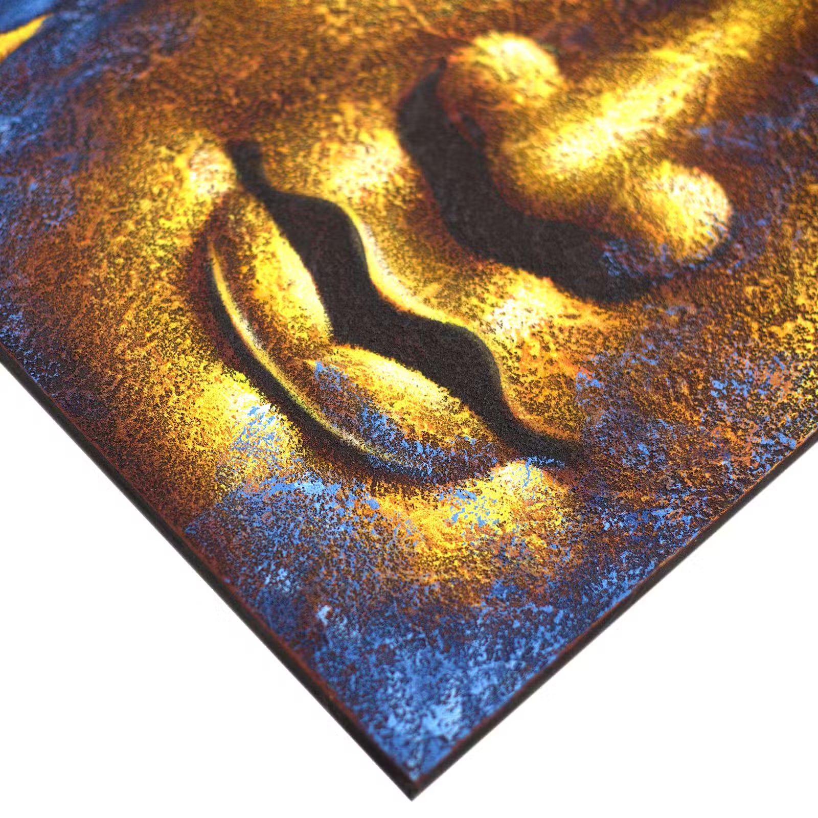 Tableau Bouddha - Visage D'Or et Fleur de Lotus