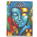 Peinture Bouddha – Fleur Bleue & Dorée