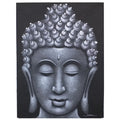 Tableau Bouddha - Détails Brocart Gris