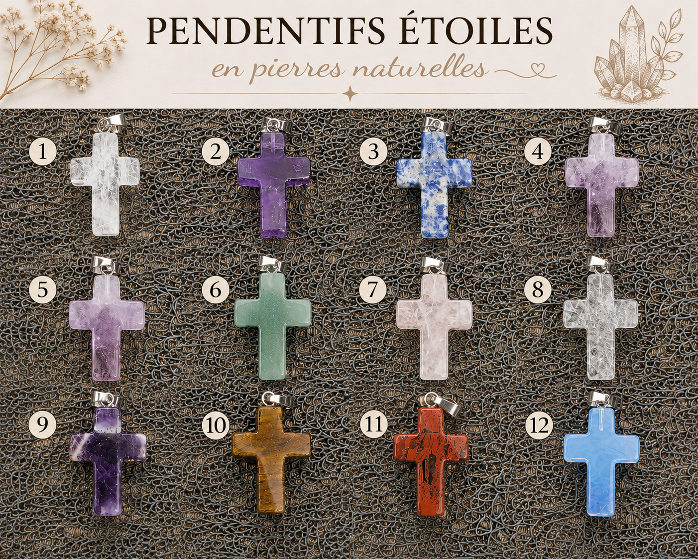 Collier Pendentif Croix