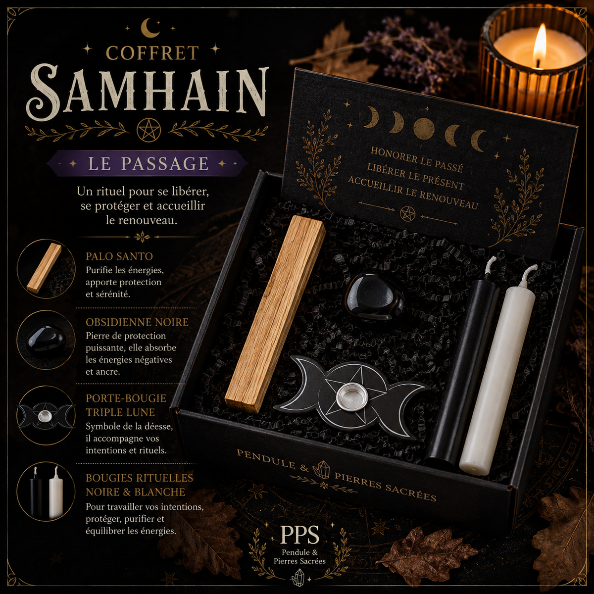 Coffrets Samhain – Honorer le passé, libérer le présent, accueillir le renouveau