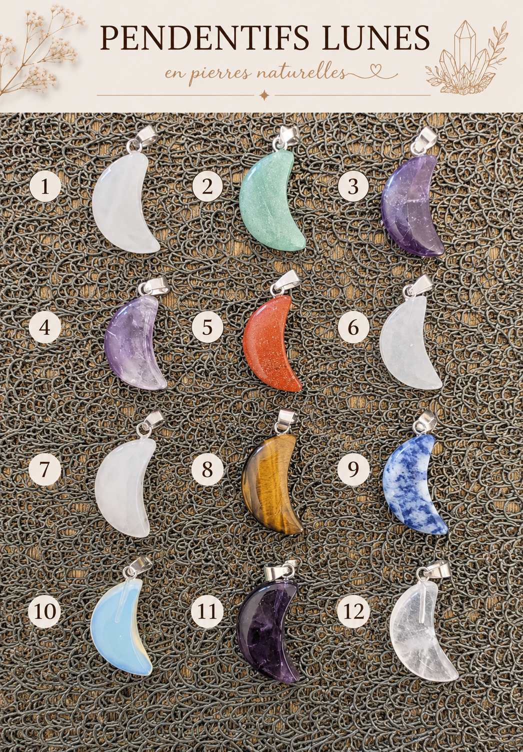 Collier Pendentif Lune