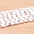PERLES CARRÉES 12MM HOWLITE BLANCHE A ( lot de 10 )