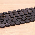 PERLES CARRÉES 12MM TOURMALINE NOIRE A ( lot de 10 )