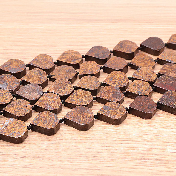 PERLES FORMES DIAMANTS 16MM BRONZITE AA ( lot de 10 )