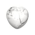 Coeur Howlite Blanche