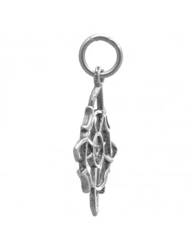 Pendentif en argent 925 nœud de sorcière avec lunes