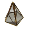 PENTADÔME en verre et laiton H12cm