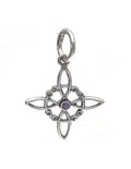 Petit pendentif nœud de sorcière en argent 925