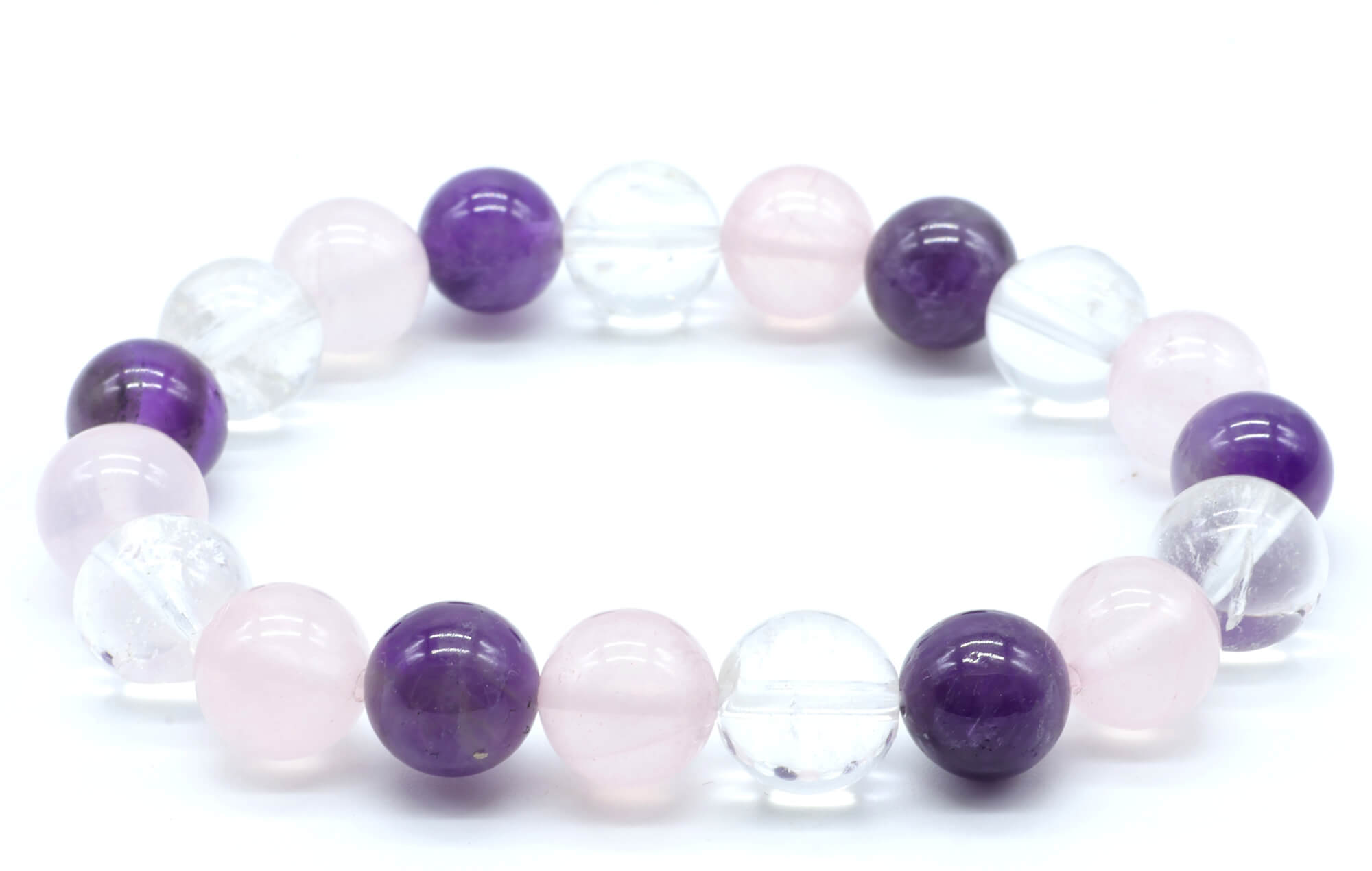 Bracelet Améthyste, Cristal, Quartz Rose