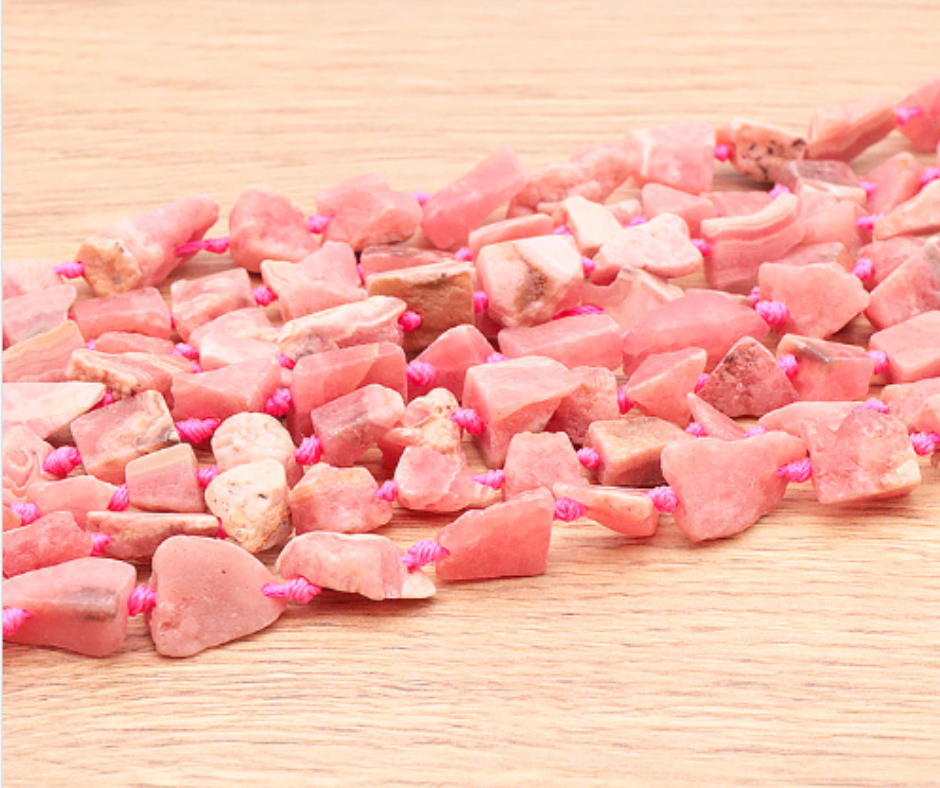 PERLES PIERRES BRUTES 08 X 13MM RHODOCHROSITE ARGENTINE AA ( lot de 10 )