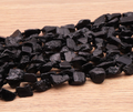 PERLES PIERRES BRUTES 08 X 12MM TOURMALINE NOIRE AA ( lot de 10 )